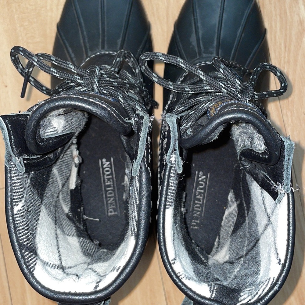 Pendleton Leather Upper Short Duck Boot Brown 9 - image 5